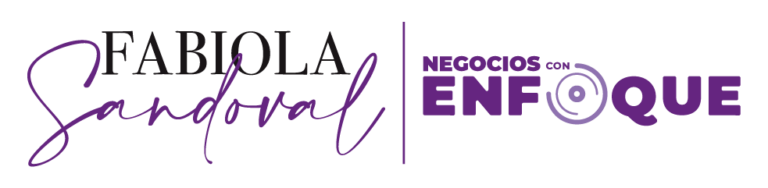 Logo negocios con enfoque morado